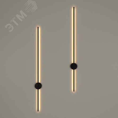 Светильник светодиодный RVE-PLS1210-LINE-BRA-1000-N (Бра 1000х12х10 6,5 Вт накладной 4000K Черный) - фото 1