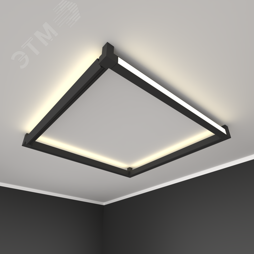 Светильник светодиодный RVE-PLS5050-COMPOSITION-KUAD-400-N (Бра квадрат 400х400х100мм 50х50мм 24Вт Накладной 4000K черный) - фото 3