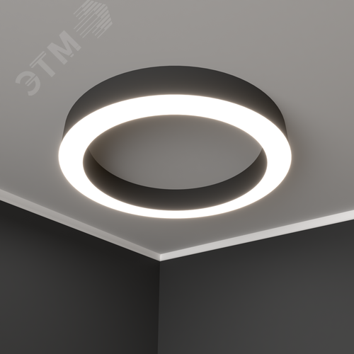 Светильник светодиодный RVE-LBX-HOLE-RING-1200-N (Кольцо 1200х1200х100мм S80мм 88Вт Накладной 4000К Белый) - фото 1