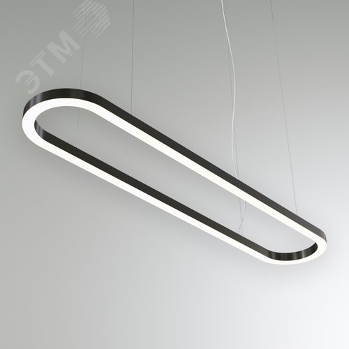 Светильник светодиодный RVE-LBX-HOLE-LARGO-2000-P (Овал с отверстием 2000х350х100мм S80мм 104Вт Подвесной 4000К Белый) - фото 1