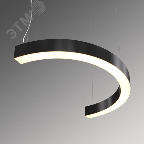 Светильник светодиодный RVE-LBX-ARCO-1600-P (Полукольцо 1600х800х100мм S80мм 60Вт Подвесной 4000К Белый) - фото 1