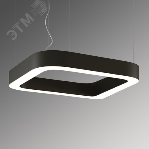 Светильник светодиодный RVE-LBX-HOLE-BOX-SOFT-1600-P (Квадрат закругленный с отверстием 1600х1600х100мм S80мм 147Вт Подвесной 4000К Белый) - фото 1