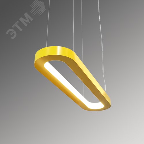 Светильник светодиодный RVE-LBX-LARGO-IN-2600-P (Овал внутрь 2600х350х50мм S53мм 142Вт Подвесной 4000К Белый) - фото 1