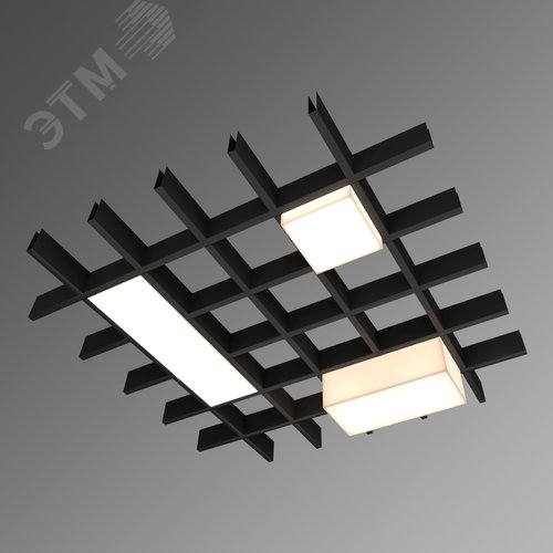 Светильник светодиодный RVE-LBX-PLAZA-10010-4-GR (Квадрат Грильято 4шт 90х90х40мм 30Вт встраиваемый 4000K Белый) - фото 3