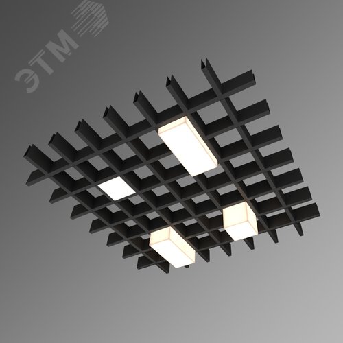 Светильник светодиодный RVE-LBX-LUMO20-PLAZA7510-1-GR (Квадрат Грильято 1шт 65х65х60мм 5,5Вт встраиваемый 4000K Белый) - фото 3