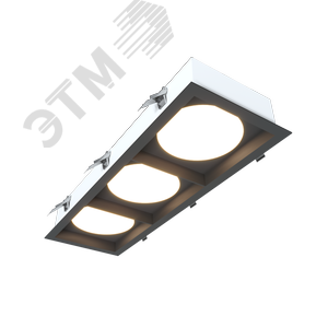 Светодиодный светильник RVE-LBX-SENSO-3X-190x540-V (Карданник 190х540х67мм 26Вт Встраиваемый 4000K белый)