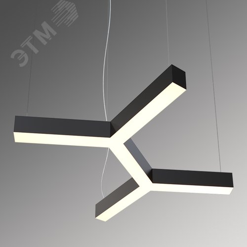 Светильник светодиодный RVE-LBX-TRINITY-2X-700-P (Трехлучевой крест 2х 700х791х100мм 46Вт Подвесной 4000К Белый) - фото 1