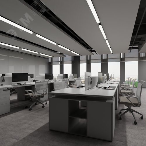 Светильник светодиодный RVE-LBX-LUMO-LISTA-2000-N (Линия 2000х50х120мм S50мм 52Вт Накладной 4000К Белый) светильник - фото 2