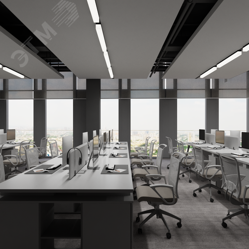 Светильник светодиодный RVE-LBX-LUMO-LISTA-2000-N (Линия 2000х50х120мм S50мм 52Вт Накладной 4000К Белый) светильник - фото 3