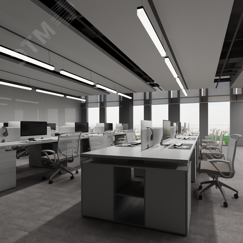 Светильник светодиодный RVE-LBX-LUMO-LISTA-500-P (Линия 500х50х120мм S 50 мм 12 Вт Подвесной 4000К Белый) - фото 2