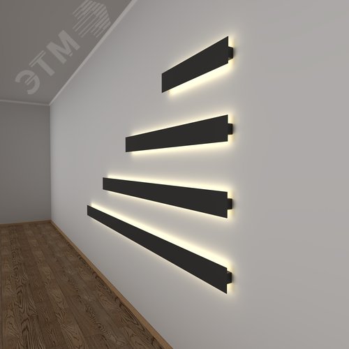 Светильник светодиодный RVE-PLS-MIKA-500-N (Бра линейный 500х96х35мм 12Вт Накладной 4000K черный) - фото 1