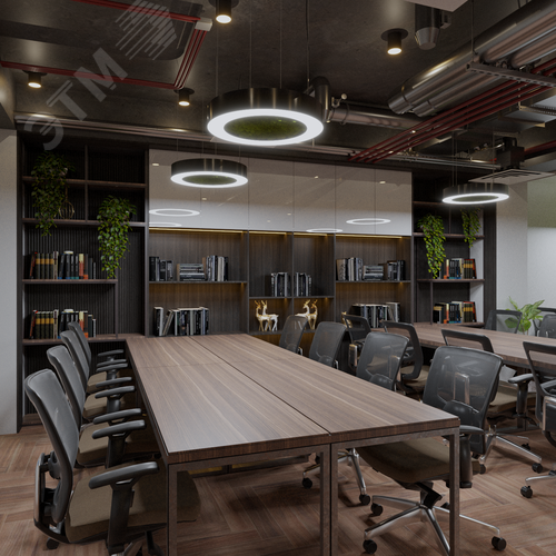 Светильник светодиодный RVE-LBX-MOSS-RING-1200-P (Кольцо 1200х1200х100мм S80мм 88Вт Подвесной 4000К Белый) - фото 3