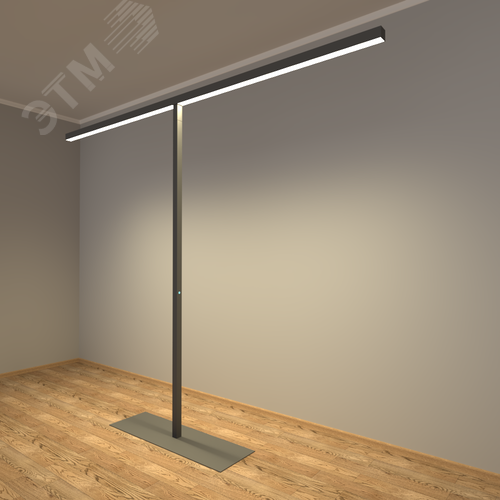 Изображение товара Светильник светодиодный RVE-PLS5070-STELLA-2100х2600-T-DIM (Торшер Т-обр. 2100х2600мм 50х70мм 64Вт напольный 4000K стойка 2100х300х800мм черный)ё (шт)