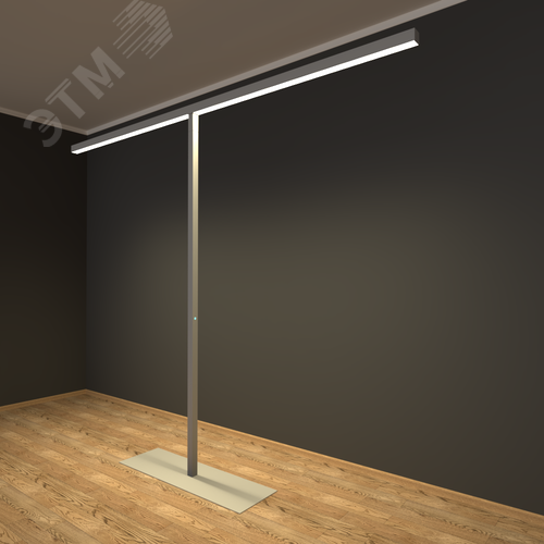 Изображение товара Светильник светодиодный RVE-PLS5070-STELLA-2100х2600-T (Торшер Т-обр. 2100х2600мм 50х70мм 64Вт напольный 4000K стойка 2100х800х300мм черный) (шт)