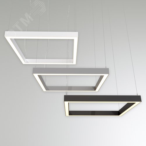 Светильник светодиодный RVE-PLS5070-BOX-1971-P (Квадрат 1971х1971х70мм сегмент 1971мм 50х70мм 209Вт Подвесной 4000К Серый RAL9006 МУАР) - фото 1