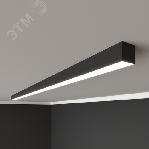 Светильник светодиодный RVE-PLS3535-1468-N (Линейный 1468x35х35мм 39Вт накладной 4000К Серый RAL9006 МУАР) - фото 2