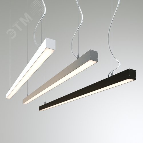 Светильник светодиодный RVE-PLS3535-980-P (Линейный 980х35х35мм 26Вт Подвесной 4000К Серый RAL9006 МУАР) - фото 1