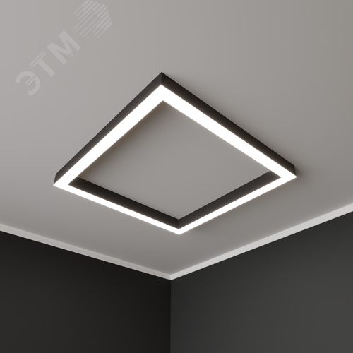 Светильник светодиодный RVE-PLS5070-BOX-1491-N (Квадрат 1491х1491х70мм сегмент 1491мм 50х70мм 157Вт Накладной 4000К Серый RAL9006 МУАР) - фото 1