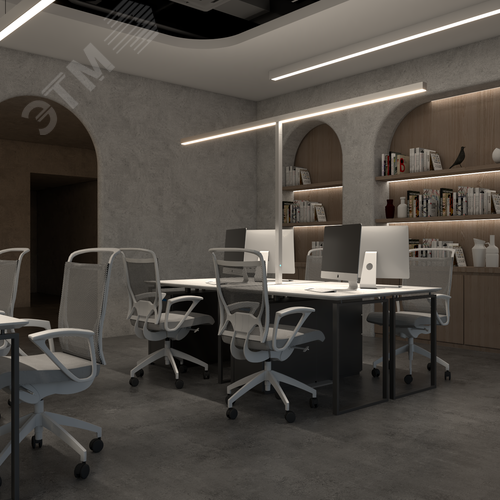 Светильник светодиодный RVE-PLS5070-STELLA-2100х2600-T (Торшер Т-обр. 2100х2600мм 50х70мм 64Вт напольный 4000K стойка 2100х800х300мм черный) - фото 3