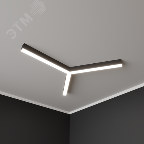 Светильник светодиодный RVE-PLS5070-TRINITY-2121-N (Трехлучевой крест 2121х1837х70мм сегмент 1210мм 50х70мм 98Вт Накладной 4000К Серый RAL9006 МУАР) - фото 1