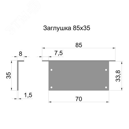Заглушка алюминиевая RVE-CAP_V8535 - фото 3
