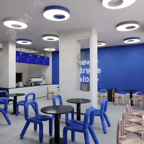 Светильник светодиодный RVE-LBX-APERTURA-600-N (Круг с отверстием 600х600х100мм 29Вт Накладной 4000К Белый) - фото 3