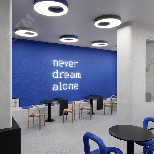 Светильник светодиодный RVE-LBX-APERTURA-600-N (Круг с отверстием 600х600х100мм 29Вт Накладной 4000К Белый) - фото 4