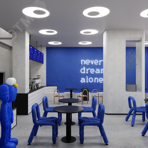 Светильник светодиодный RVE-LBX-APERTURA-1030-V (Круг с отверстием 1030х1030х120мм 63Вт встраиваемый 4000K Белый) - фото 2