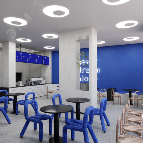 Светильник светодиодный RVE-LBX-APERTURA-1030-V (Круг с отверстием 1030х1030х120мм 63Вт встраиваемый 4000K Белый) - фото 3