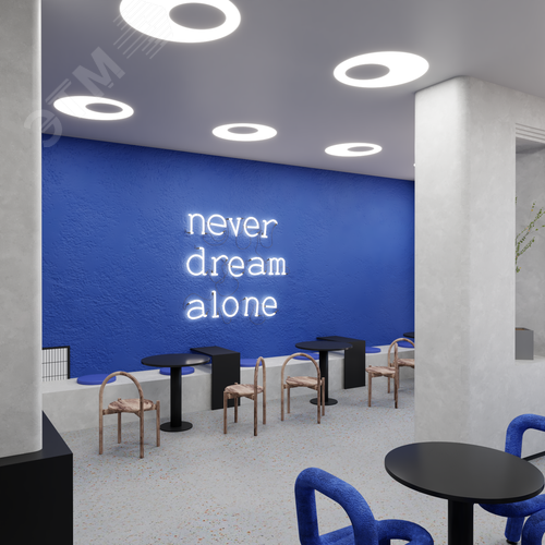 Светильник светодиодный RVE-LBX-APERTURA-646-VG (Круг с отверстием 646х646х110мм 29Вт встраиваемый под шпаклевку 4000K Белый) - фото 4