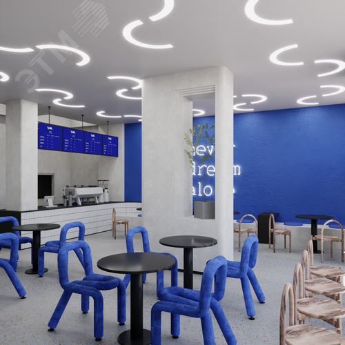 Светильник светодиодный RVE-LBX-ARCO-730-V (Полукольцо 730х380х100мм S80мм 24Вт встраиваемый 4000K Белый) - фото 4