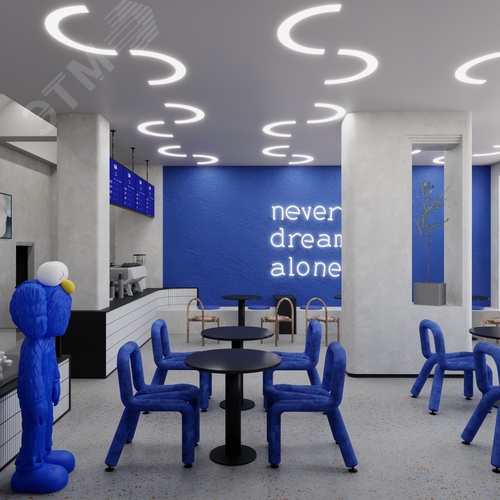 Светильник светодиодный RVE-LBX-ARCO-646-VG (Полукольцо 646х346х110мм S80мм 20Вт встраиваемый под шпаклевку 4000K Белый) - фото 2