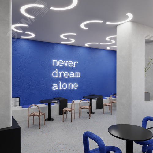 Светильник светодиодный RVE-LBX-ARCO-646-VG (Полукольцо 646х346х110мм S80мм 20Вт встраиваемый под шпаклевку 4000K Белый) - фото 5