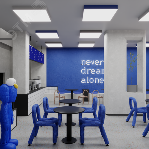 Светильник светодиодный RVE-LBX-BOX-1600-N (Квадрат 1600х1600х120мм 300Вт Накладной 4000К Белый) - фото 2