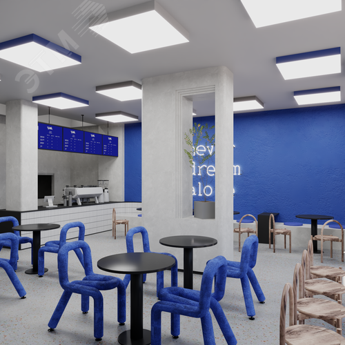 Светильник светодиодный RVE-LBX-BOX-1600-N (Квадрат 1600х1600х120мм 300Вт Накладной 4000К Белый) - фото 3