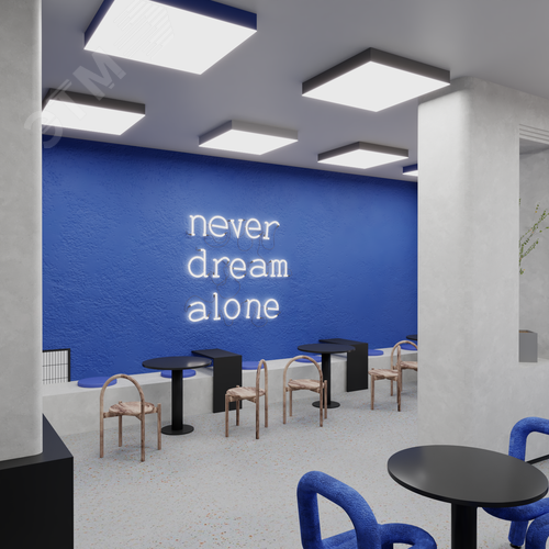 Светильник светодиодный RVE-LBX-BOX-1600-N (Квадрат 1600х1600х120мм 300Вт Накладной 4000К Белый) - фото 4