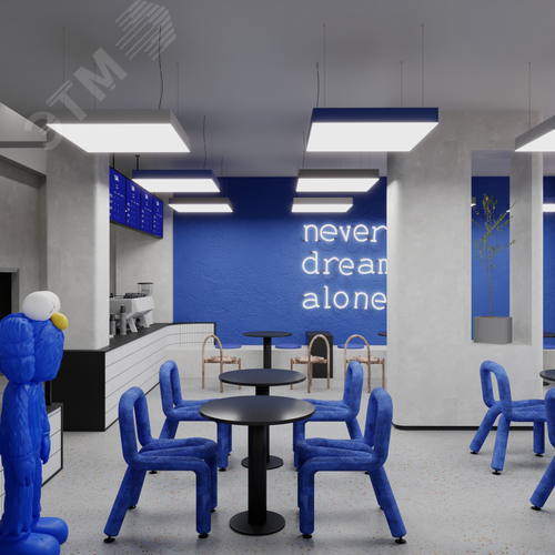 Светильник светодиодный RVE-LBX-BOX-400-P (Квадрат 400х400х100мм 25Вт Подвесной 4000К Белый) - фото 4