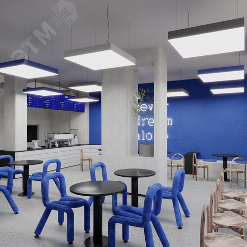 Светильник светодиодный RVE-LBX-BOX-400-P (Квадрат 400х400х100мм 25Вт Подвесной 4000К Белый) - фото 5