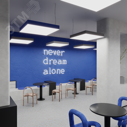 Светильник светодиодный RVE-LBX-BOX-400-P (Квадрат 400х400х100мм 25Вт Подвесной 4000К Белый) - фото 6