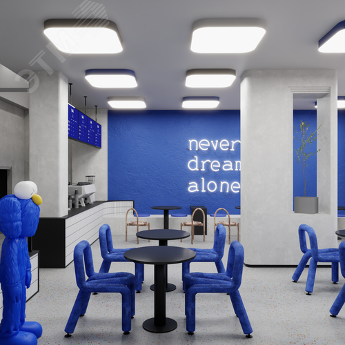 Светильник светодиодный RVE-LBX-BOX-SOFT-500-N (Квадрат закругленный 500х500х100мм 35Вт Накладной 4000К Белый) - фото 2