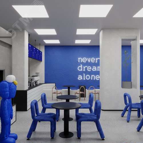 Светильник светодиодный RVE-LBX-BOX-830-V (Квадрат 830х830х100мм 100Вт встраиваемый 4000K Белый) - фото 2