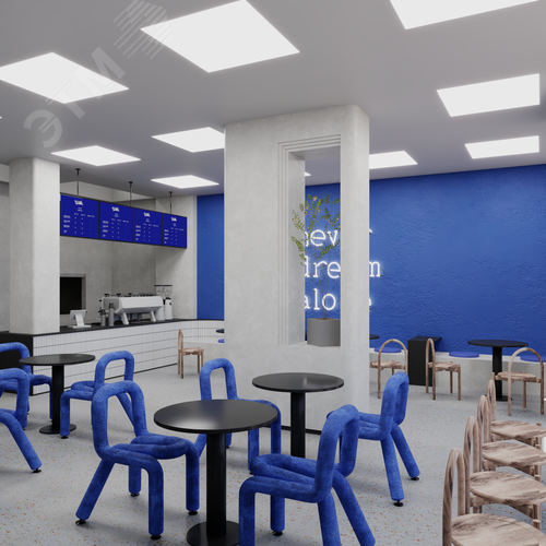 Светильник светодиодный RVE-LBX-BOX-830-V (Квадрат 830х830х100мм 100Вт встраиваемый 4000K Белый) - фото 3