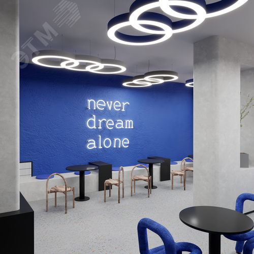 Светильник светодиодный RVE-LBX-CHAIN-3X-2025-P (Цепь из трех колец 2025х900х70мм 198Вт Подвесной 4000К Белый) - фото 4