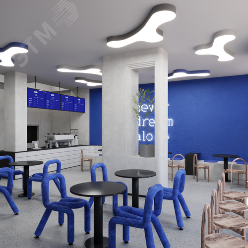 Светильник светодиодный RVE-LBX-CLOUD-1673-N (Облако 1673х755х100мм 81Вт Накладной 4000К Белый) - фото 3