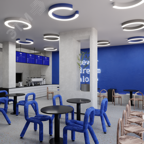 Светильник светодиодный RVE-LBX-DIOS-900-N (Подкова 900х840х100мм 55Вт Накладной 4000К Белый) - фото 4