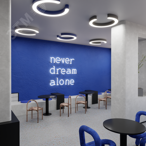 Светильник светодиодный RVE-LBX-DIOS-900-N (Подкова 900х840х100мм 55Вт Накладной 4000К Белый) - фото 5