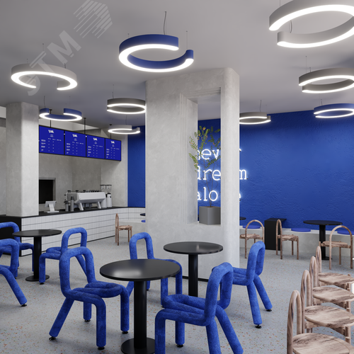 Светильник светодиодный RVE-LBX-DIOS-1600-P (Подкова 1600х1498х100мм 102 Вт Подвесной 4000К Белый) - фото 4