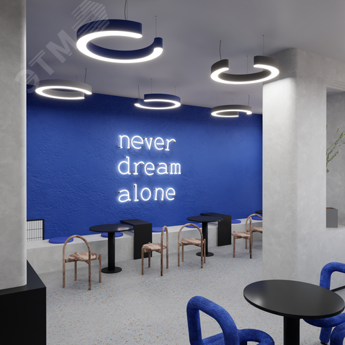 Светильник светодиодный RVE-LBX-DIOS-1600-P (Подкова 1600х1498х100мм 102 Вт Подвесной 4000К Белый) - фото 5