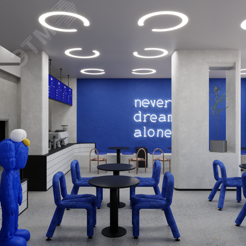 Светильник светодиодный RVE-LBX-DIOS-1030-V (Подкова 1030х963х100мм S80мм 61Вт встраиваемый 4000K Белый) - фото 2