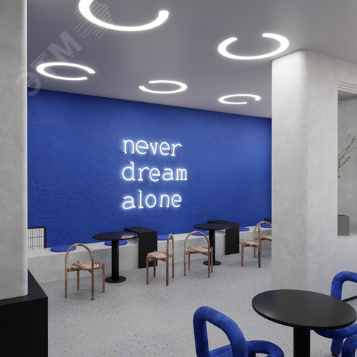 Светильник светодиодный RVE-LBX-DIOS-1646-VG (Подкова 1646х1544х110мм S80мм 102Вт встраиваемый под шпаклевку 4000K Белый) - фото 4